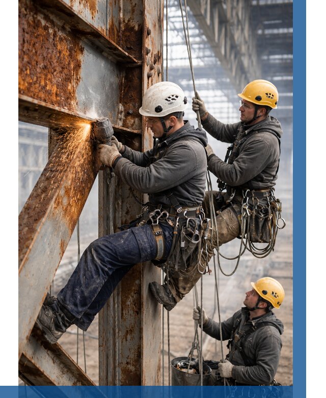 Зачистка металла от ржавчины в Южном-Сахалинске от 362 р. | ВЫСОТНИК-Южн