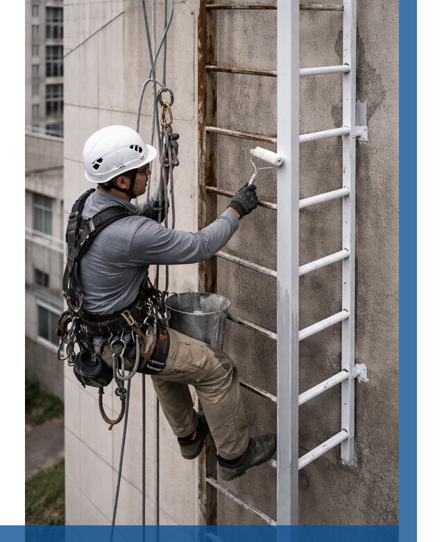 Покраска пожарных лестниц в Южном-Сахалинске от 4649 р. | ВЫСОТНИК-Южн