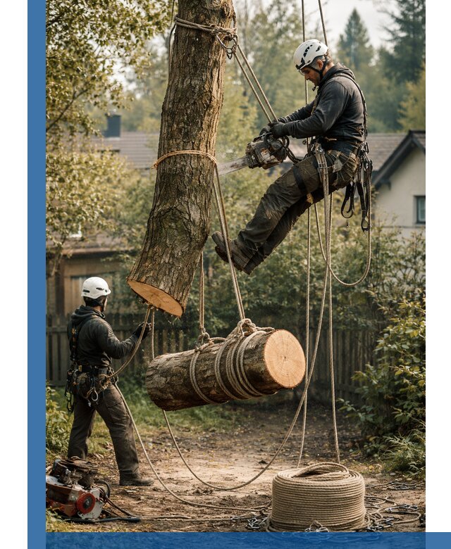 Валка деревьев частями в Южном-Сахалинске, безопасно и аккуратно