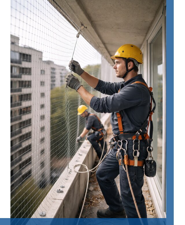 Монтаж сетки от птиц в Южном-Сахалинске от 4649 р. | ВЫСОТНИК-Южн