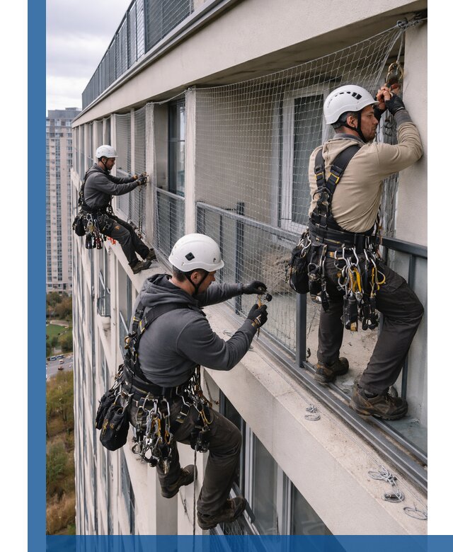 Профессиональный монтаж защитной сетки от птиц в Южном-Сахалинске