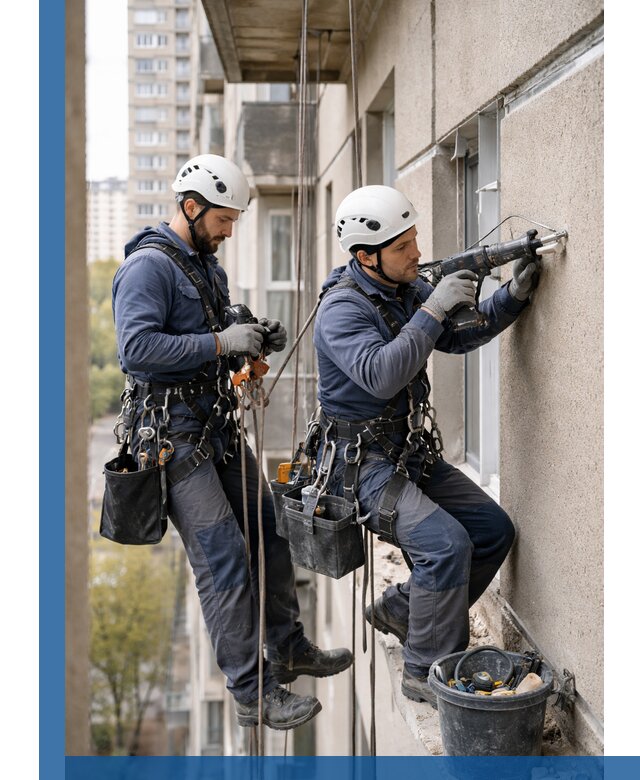 Промышленные альпинисты высотные работы и монтаж в Южном-Сахалинске